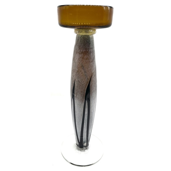 Modern Design Studio Art Glass Pillar Candle Holder MCM mid-century modern 60s - Picture 5 of 5